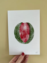 Load image into Gallery viewer, Watermelon Lino Print - Hand Printed Original