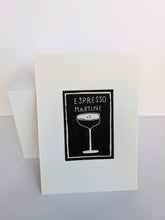 Load image into Gallery viewer, Black and white espresso martini cocktail print