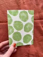 Load image into Gallery viewer, A trio of card printed with green brussels sprouts on the front