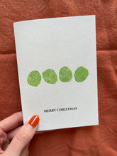 Load image into Gallery viewer, A trio of card printed with green brussels sprouts on the front