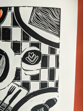 Load image into Gallery viewer, A close up of a slice of babka and coffee print