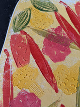 Load image into Gallery viewer, Close up on colourful pickles print