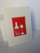 Load image into Gallery viewer, Red wine lino print