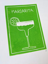 Load image into Gallery viewer, Close up of green margarita cocktail print