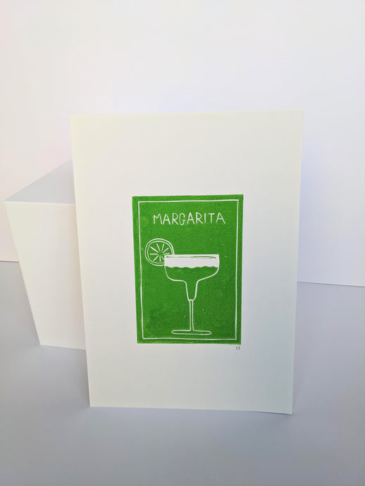 Green margarita cocktail print