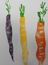 Load image into Gallery viewer, Close up of colourful carrot print