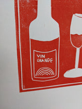 Load image into Gallery viewer, Close up of orange wine print
