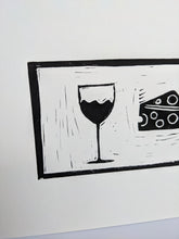 Load image into Gallery viewer, Close up of wine print
