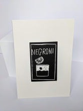 Load image into Gallery viewer, Black negroni cocktail print
