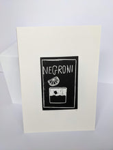 Load image into Gallery viewer, Black negroni cocktail print