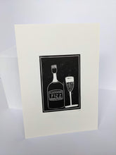 Load image into Gallery viewer, Black and white fizz print on a white background