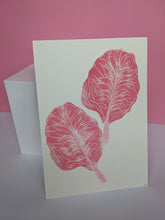 Load image into Gallery viewer, Pink radicchio leaves print
