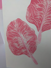 Load image into Gallery viewer, Close up of pink radicchio leaves print