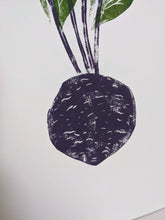Load image into Gallery viewer, A close up of a purple beetroot print