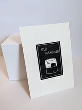 Load image into Gallery viewer, A black old fashioned cocktail print