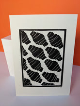 Load image into Gallery viewer, Black and white croissant print