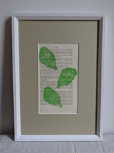 Load image into Gallery viewer, A white frame filled with a green lettuce print
