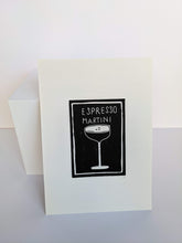 Load image into Gallery viewer, Black and white espresso martini cocktail print
