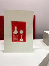 Load image into Gallery viewer, Red wine lino print
