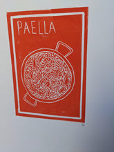 Load image into Gallery viewer, Close up of an orange paella print
