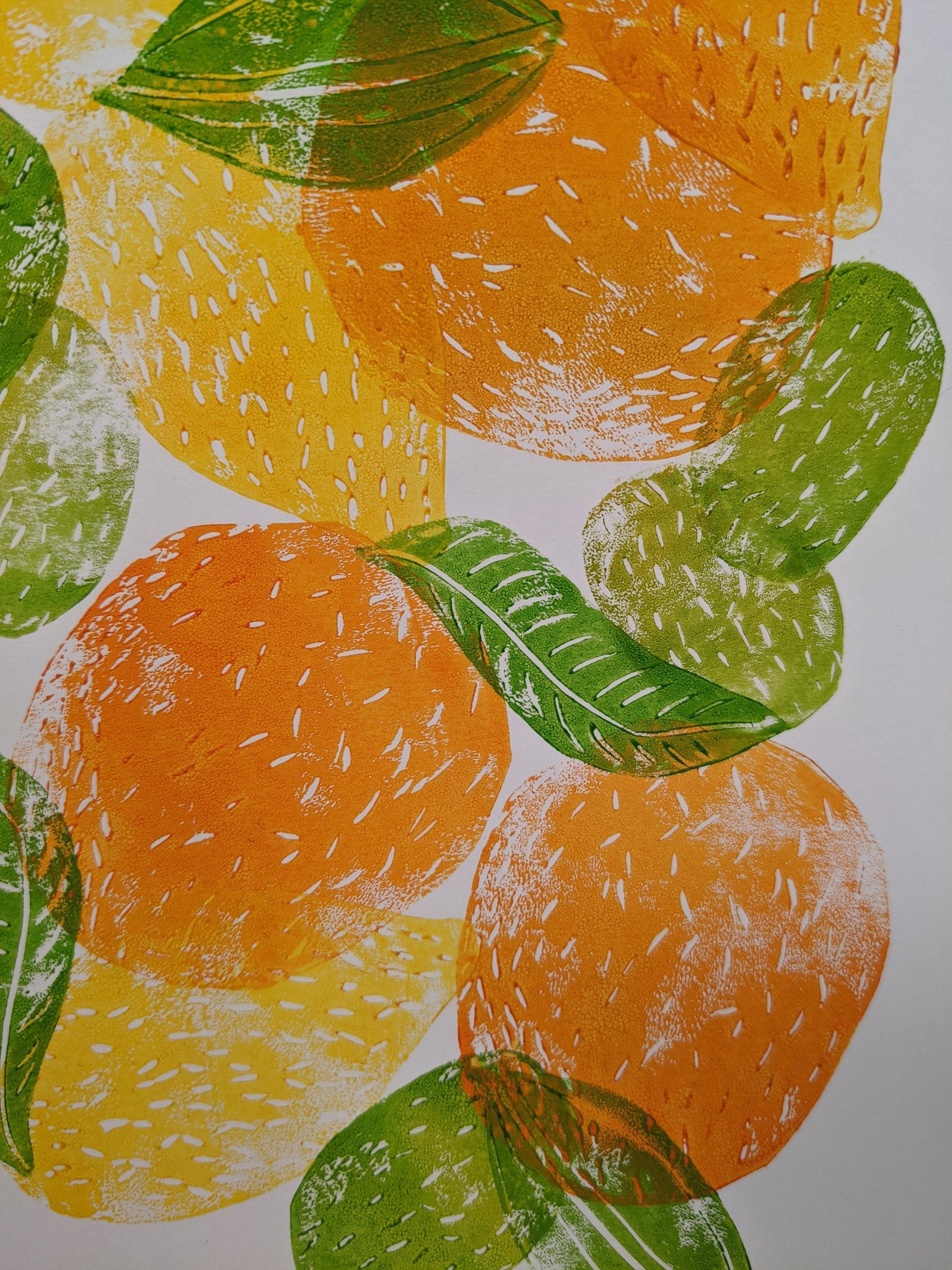 Citrus Fruits Print Hand Printed Original - Ellie Edwards Printmaker –  Ellie Edwards Lino