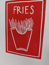 Load image into Gallery viewer, A close up of a red fries print

