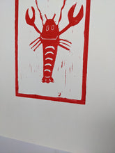 Load image into Gallery viewer, A close up of a red lobster print
