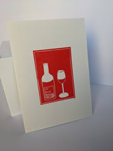 Load image into Gallery viewer, Red wine lino print
