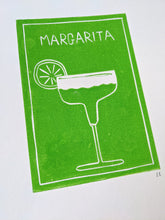 Load image into Gallery viewer, Close up of green margarita cocktail print
