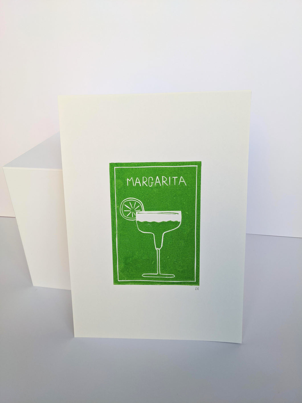 Green margarita cocktail print