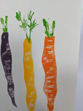 Load image into Gallery viewer, Close up of colourful carrot print
