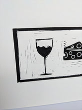 Load image into Gallery viewer, Close up of wine print
