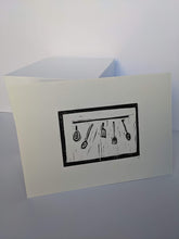 Load image into Gallery viewer, Black and white kitchen utensils print
