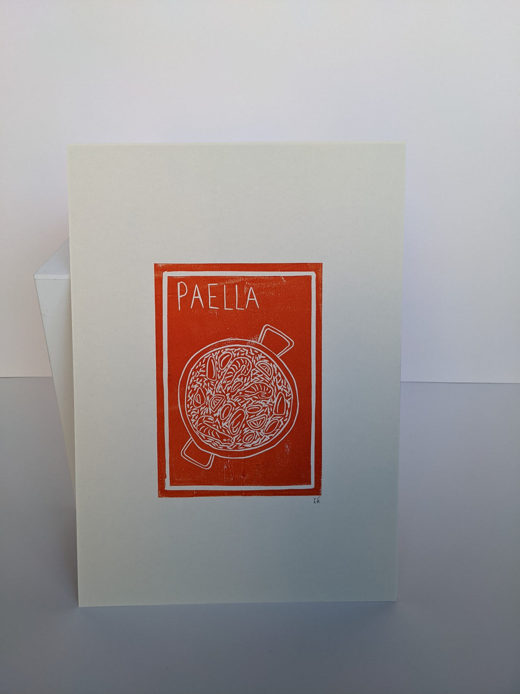 Orange paella print