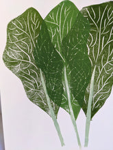 Load image into Gallery viewer, A close up of three green leaves print
