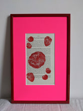 Load image into Gallery viewer, A pink frame with a tomato print inside
