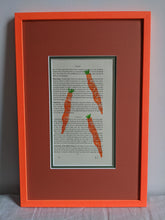 Load image into Gallery viewer, An orange frame with a carrot print on the inside
