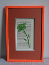 Load image into Gallery viewer, An orange frame with a broccoli print on the inside
