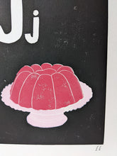 Load image into Gallery viewer, A close up of a print of a pink jelly on a pink cake stand

